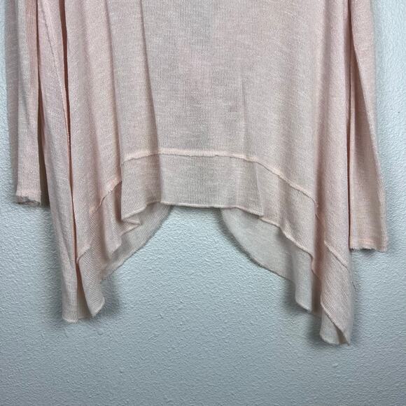 We The Free Light Pink Twist Front Long Sleeve Knit Top Size XS Boho - Picture 2 of 4